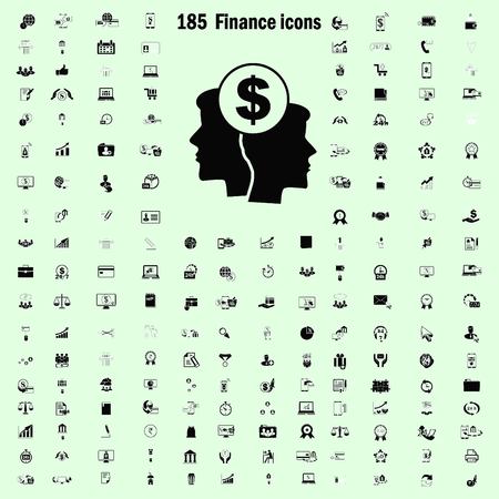 Business and Finance icons set, Bank icon, icon transaction, icon loan, on line sale icon, Internet banking icon.のイラスト素材