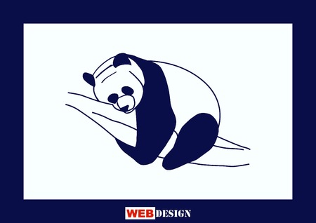 Vector illustration of a panda.のイラスト素材