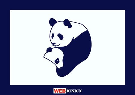Vector illustration of a panda.のイラスト素材