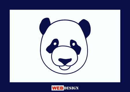 Vector illustration of a panda.のイラスト素材