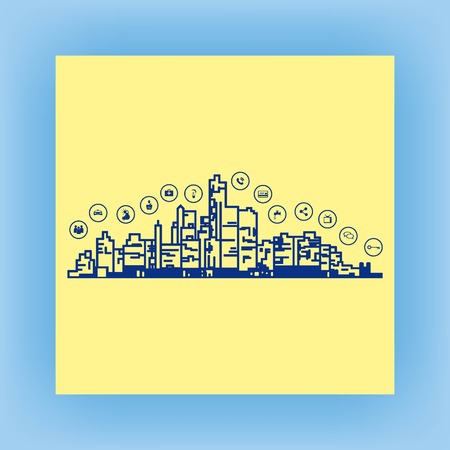 Smart sity icon. Collection modern trend concept.  vector illustration symbolのイラスト素材