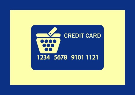 Corporate card icon, credit card icon, vector illustration. Flat design styleのイラスト素材