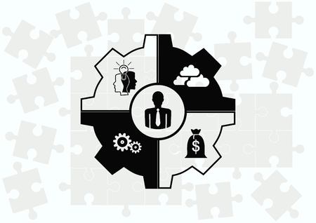Business strategy icon, business concept icon, vector illustration.のイラスト素材