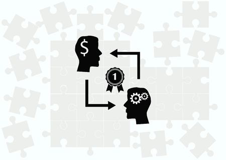 Business strategy icon, business concept icon, vector illustration.のイラスト素材