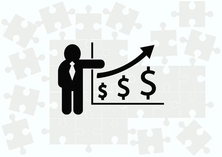 Business strategy icon, business concept icon, vector illustration.のイラスト素材