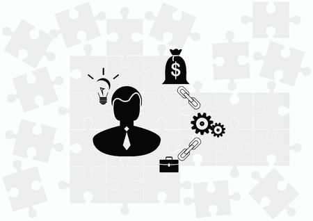 Business strategy icon, business concept icon, vector illustration.のイラスト素材