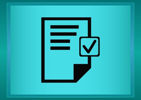 Document determining identity icon.のイラスト素材