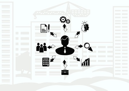 Business strategy icon, business concept icon, vector illustration.のイラスト素材