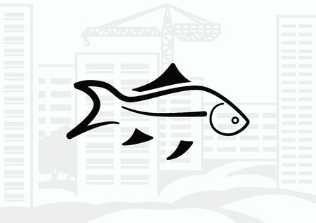 Fish icon. Vector illustration.のイラスト素材