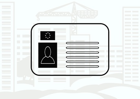 Document determining identity icon.のイラスト素材