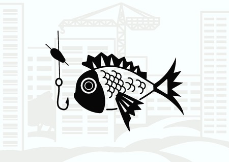 Fishing icon. Vector illustration.のイラスト素材