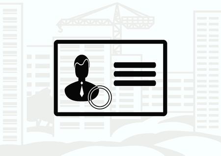 Document determining identity icon.のイラスト素材