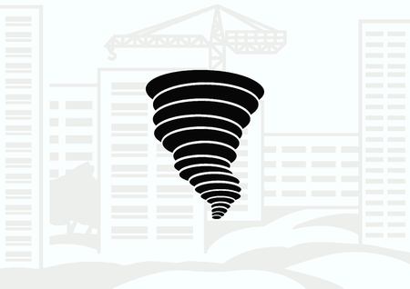 Tornado, vector iconのイラスト素材