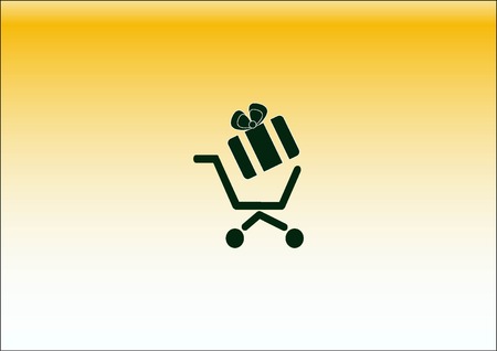 Shopping trolley, cart icon, On line sale iconのイラスト素材