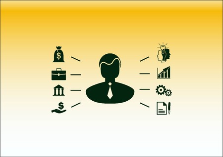 Business strategy icon, business concept icon, vector illustration.のイラスト素材