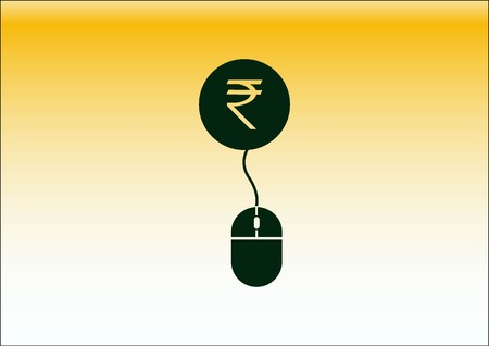 Indian Rupee banking iconのイラスト素材