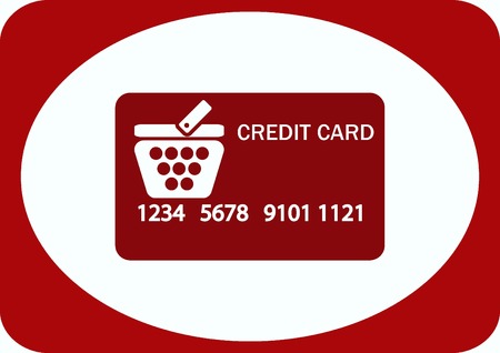 Corporate card icon, credit card icon, vector illustration. Flat design styleのイラスト素材