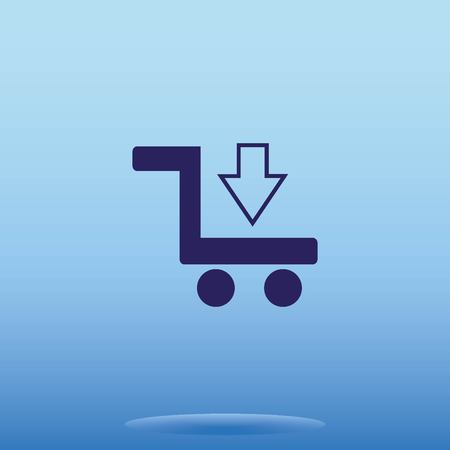 Shopping trolley, cart iconのイラスト素材