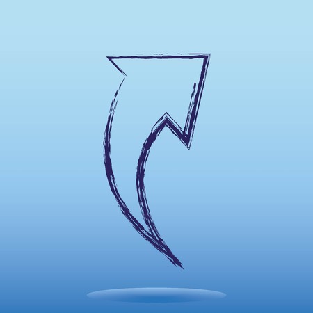 Arrow indicates the direction iconのイラスト素材