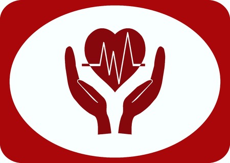 Human heart,  Cardiology resuscitation  iconのイラスト素材