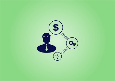 Business strategy icon, business concept icon, vector illustration.のイラスト素材