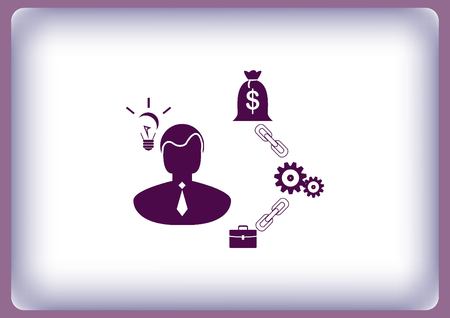 Business strategy icon, business concept icon, vector illustration.のイラスト素材