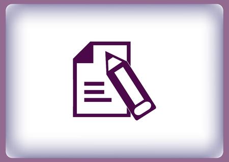 Document determining identity icon.のイラスト素材