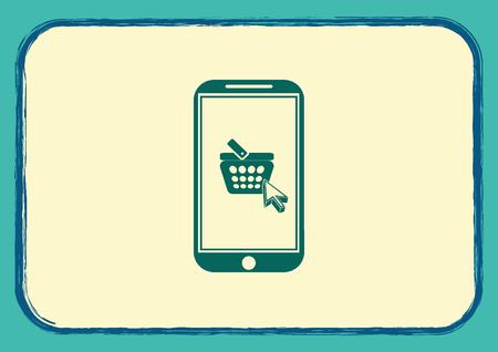 On line sale iconのイラスト素材