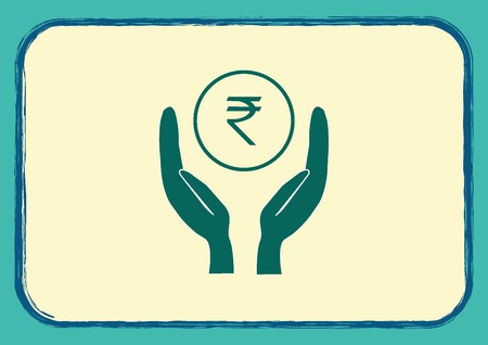 Indian Rupee banking iconのイラスト素材