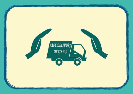 Protecting your delivery iconのイラスト素材