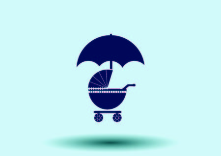baby carriage iconのイラスト素材