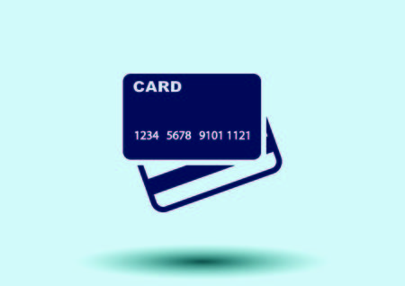 Corporate card icon, credit card icon, vector illustration. Flat design styleのイラスト素材