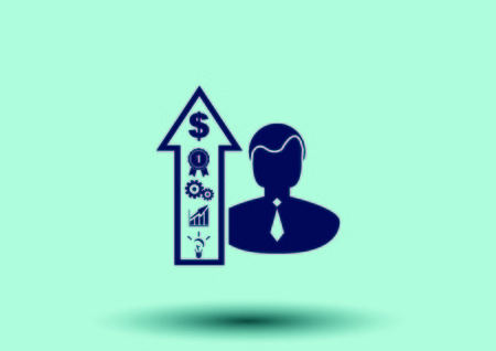Business strategy icon, business concept icon, vector illustration.のイラスト素材