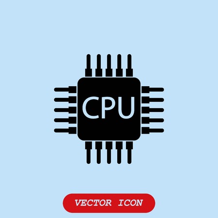 Circuit board, technology icon, vector illustration. Flat design styleのイラスト素材