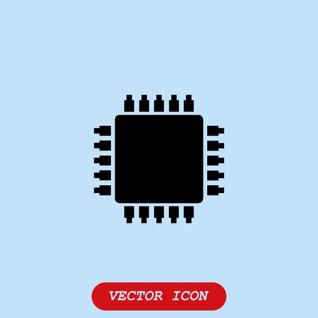 Circuit board, technology icon, vector illustration. Flat design styleのイラスト素材