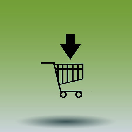 Shopping trolley, cart iconのイラスト素材