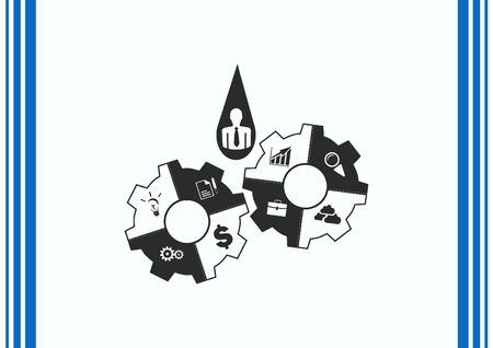 Business strategy icon, business concept icon, vector illustration.のイラスト素材