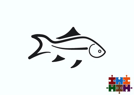 Fish icon. Vector illustration.のイラスト素材