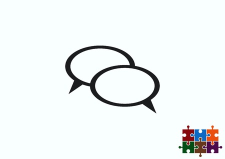 Speech bubbles icon vector iconのイラスト素材