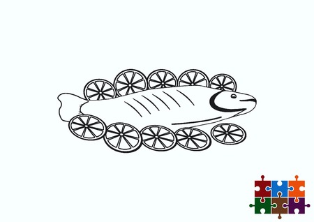 Fish icon. Vector illustration.のイラスト素材