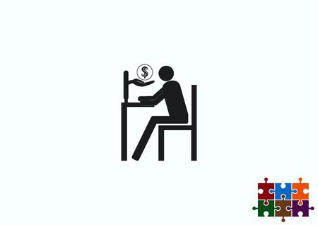 On line sale iconのイラスト素材