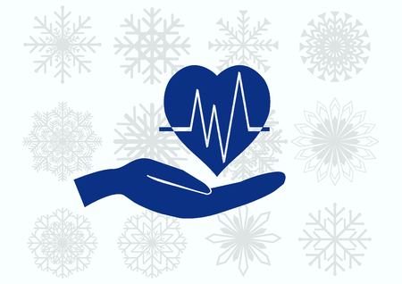 Human heart,  Cardiology resuscitation  iconのイラスト素材