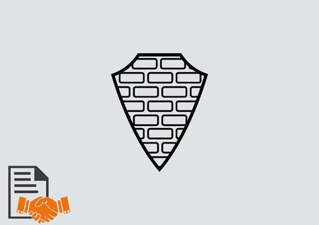 Shield protection iconのイラスト素材