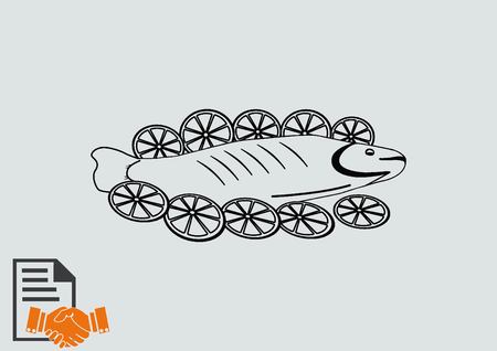 Fish icon. Vector illustration.のイラスト素材