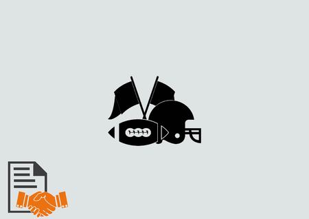 Equipment  American Football And Rugby iconのイラスト素材