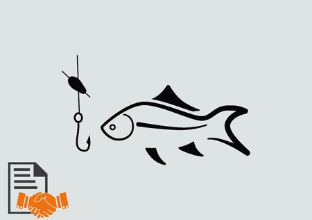 Fishing icon. Vector illustration.のイラスト素材