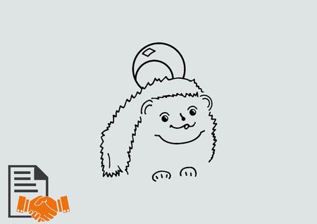 Hedgehog icon. Vector illustration.のイラスト素材