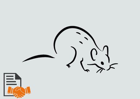 Rat icon. Mouse, harmful rodents icon.のイラスト素材