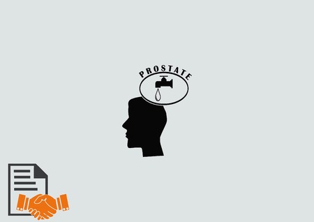 healthy man to cure prostatitis Urology iconのイラスト素材