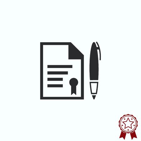 Document determining identity icon.のイラスト素材